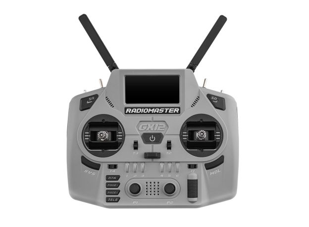 RadioMaster GX12 Crush Radio Controller (ELRS / M2) — Frost White