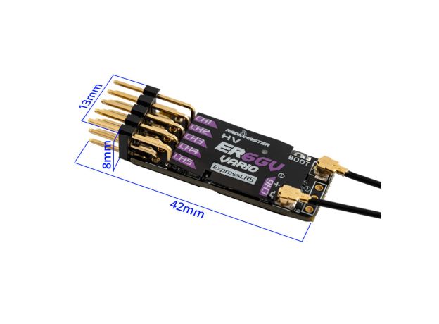 RadioMaster ER6G & ER6GV 2.4GHz ELRS PWM Alıcı — ER6GV