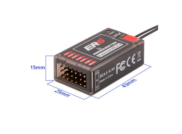 RadioMaster ER6 2.4GHz ELRS PWM Alıcı