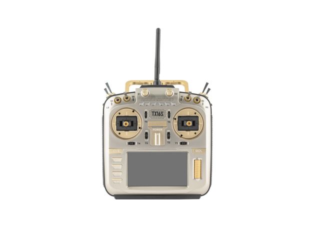 RadioMaster TX16S Mark II Uzaktan Kumanda Gümüş & Altın (ELRS, M2) — ELRS / V4.0 Hall Sensörlü Kumanda Kol Mekanizması / Gümüş