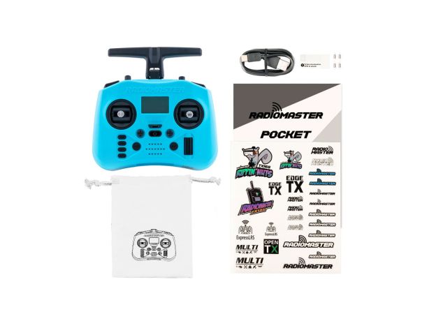 RadioMaster Pocket Crush Radio Controller (M2) — ELRS / LBT / Frost White