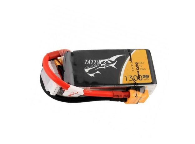 Tattu 1300mAh 3S 45C 11.1V LiPo Batarya | XT60 Konnektör | FPV Classic