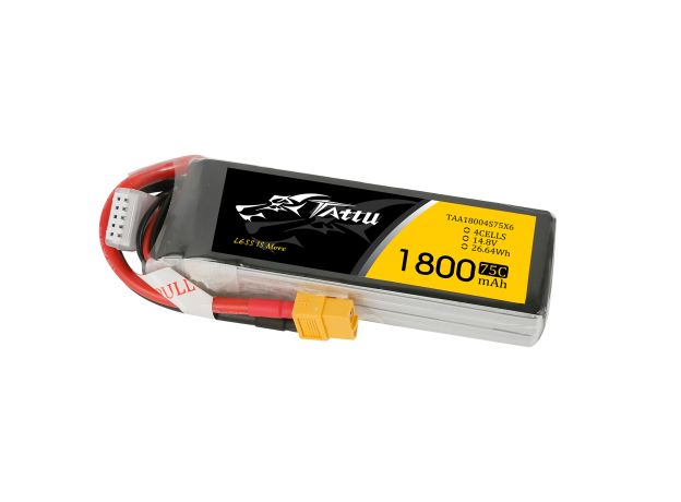 Tattu 1800mAh 4S 75C 14.8V LiPo Batarya | XT60 Konnektör | FPV Classic