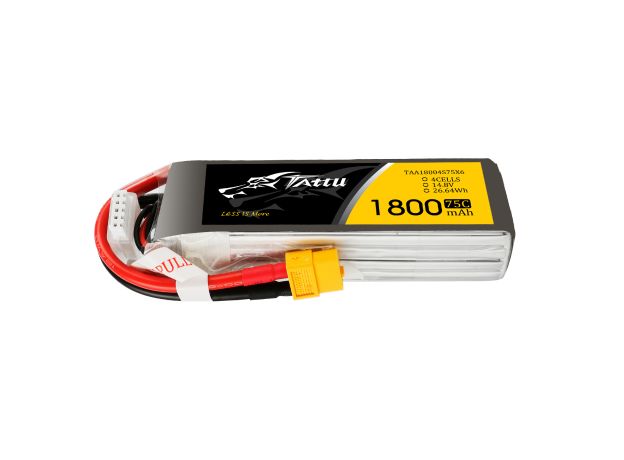 Tattu 1800mAh 4S 75C 14.8V LiPo Batarya | XT60 Konnektör | FPV Classic