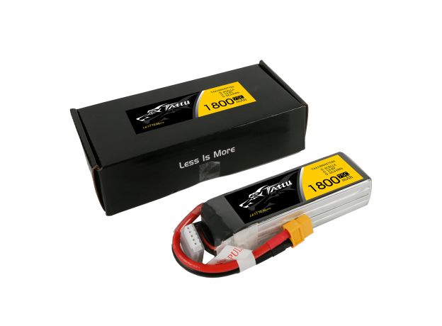 Tattu 1800mAh 4S 75C 14.8V LiPo Batarya | XT60 Konnektör | FPV Classic