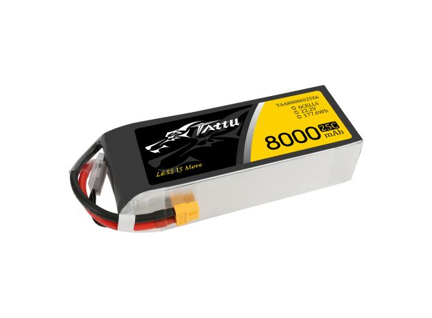 Tattu 8000mAh 6S 25C 22.2V LiPo Batarya | XT60 Konnektör | UAV Classic