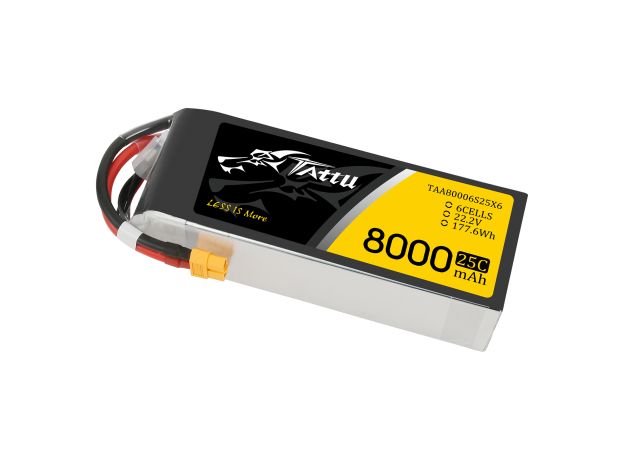 Tattu 8000mAh 6S 25C 22.2V LiPo Batarya | XT60 Konnektör | UAV Classic