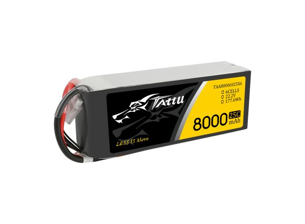 Tattu 8000mAh 6S 25C 22.2V LiPo Batarya | XT60 Konnektör | UAV Classic