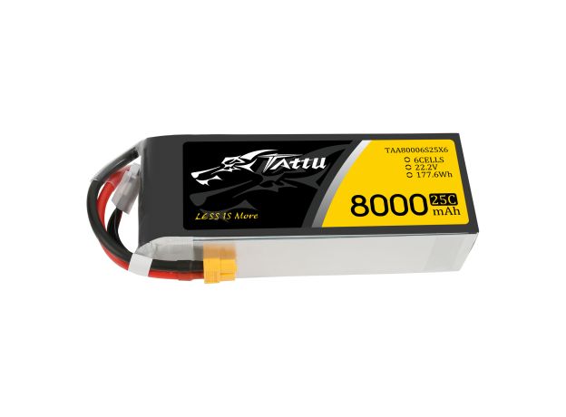 Tattu 8000mAh 6S 25C 22.2V LiPo Batarya | XT60 Konnektör | UAV Classic