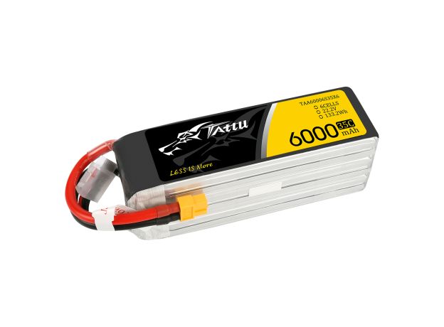 Tattu 6000mAh 6S 35C 22.2V LiPo Batarya | XT60 Konnektör | UAV Classic
