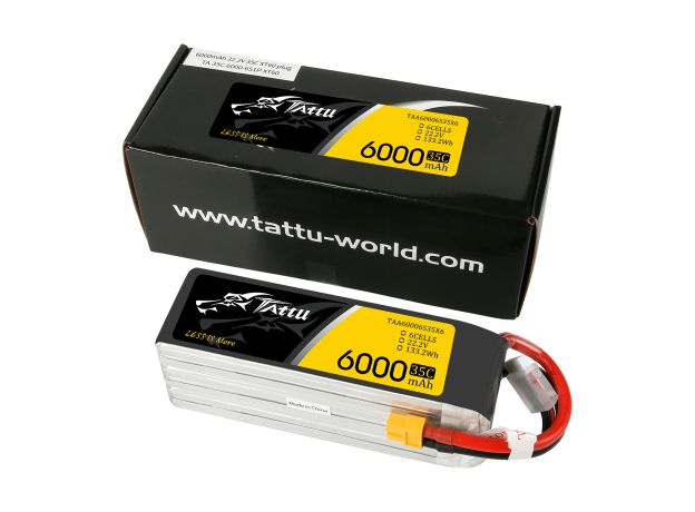 Tattu 6000mAh 6S 35C 22.2V LiPo Batarya | XT60 Konnektör | UAV Classic