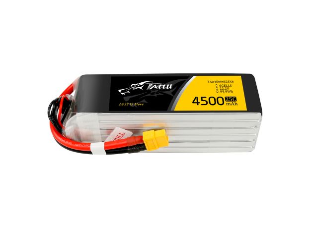 Tattu 4500mAh 6S 25C 22.2V LiPo Batarya | XT60 Konnektör | UAV Classic
