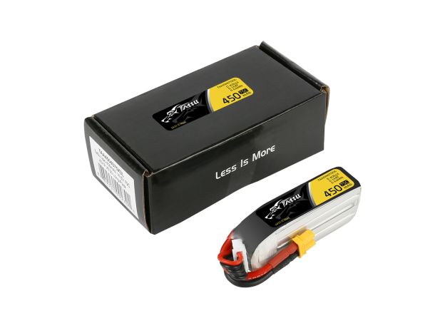 Tattu 450mAh 4S 75C 14.8V Long LiPo Batarya | XT30 Konnektör | FPV Classic
