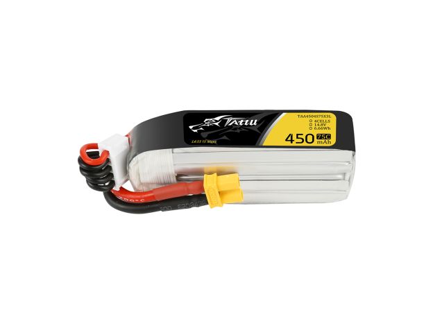 Tattu 450mAh 4S 75C 14.8V Long LiPo Batarya | XT30 Konnektör | FPV Classic