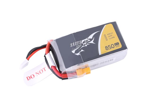 Tattu 850mAh 4S 45C 14.8V LiPo Batarya | XT30 Konnektör | FPV Classic