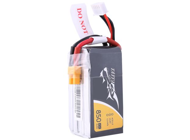 Tattu 850mAh 4S 45C 14.8V LiPo Batarya | XT30 Konnektör | FPV Classic