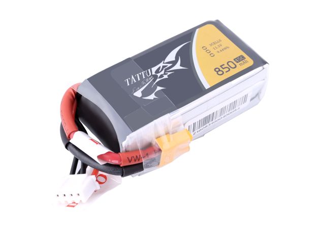 Tattu 850mAh 3S 45C 11.1V LiPo Batarya | XT30 Konnektör | FPV Classic