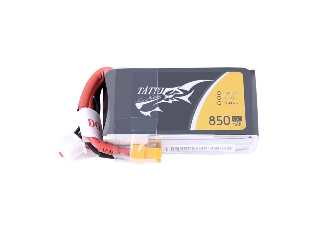 Tattu 850mAh 3S 45C 11.1V LiPo Batarya | XT30 Konnektör | FPV Classic