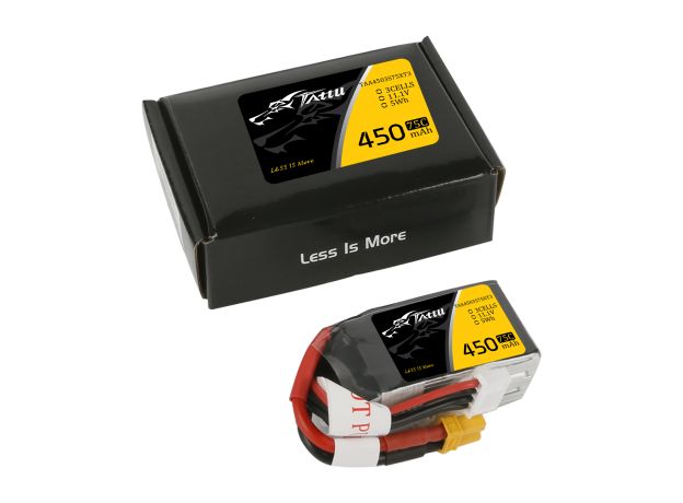 Tattu 450mAh 3S 75C 11.1V LiPo Batarya | XT30 Konnektör | FPV Classic