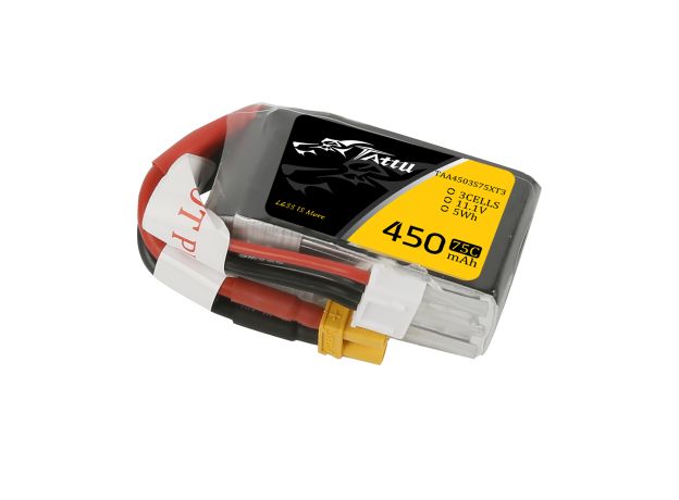 Tattu 450mAh 3S 75C 11.1V LiPo Batarya | XT30 Konnektör | FPV Classic