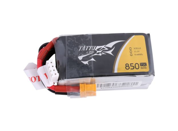 Tattu 850mAh 3S 75C 11.1V LiPo Batarya | XT30 Konnektör | FPV Classic
