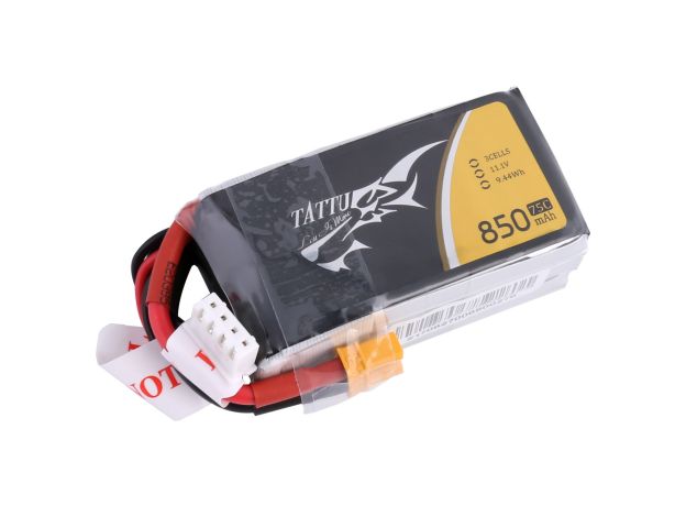 Tattu 850mAh 3S 75C 11.1V LiPo Batarya | XT30 Konnektör | FPV Classic