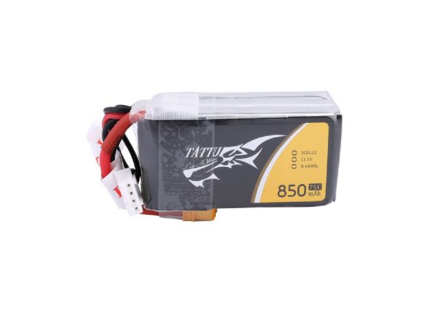 Tattu 850mAh 3S 75C 11.1V LiPo Batarya | XT30 Konnektör | FPV Classic