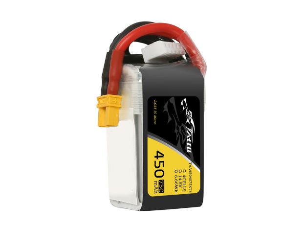 Tattu 450mAh 4S 75C 14.8V LiPo Batarya | XT30 Konnektör | FPV Classic