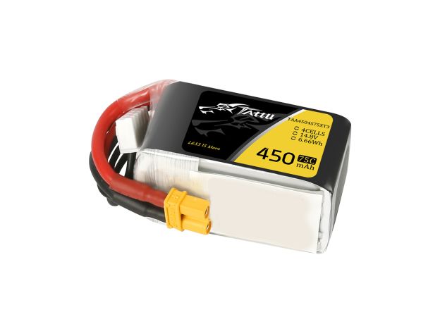 Tattu 450mAh 4S 75C 14.8V LiPo Batarya | XT30 Konnektör | FPV Classic