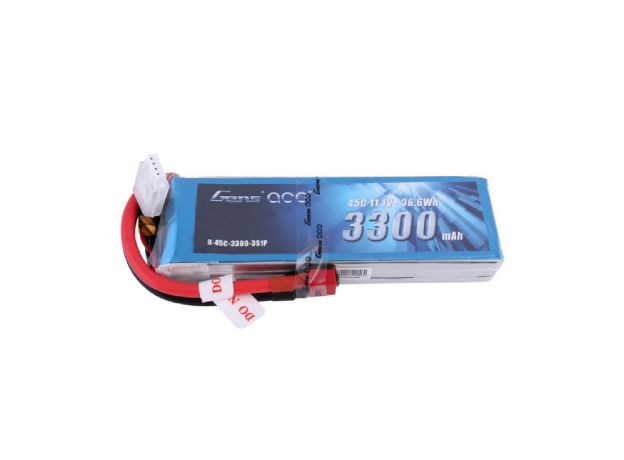 Gens ace 3300mAh 3S 45C 11.1V LiPo Batarya | Deans Konnektör | Air Classic (Non-G-Tech)
