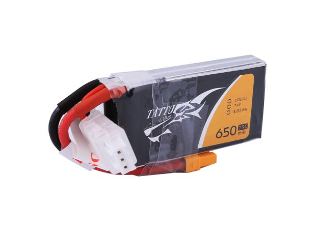 Tattu 650mAh 2S 75C 7.4V LiPo Batarya | XT30 Konnektör | FPV Classic