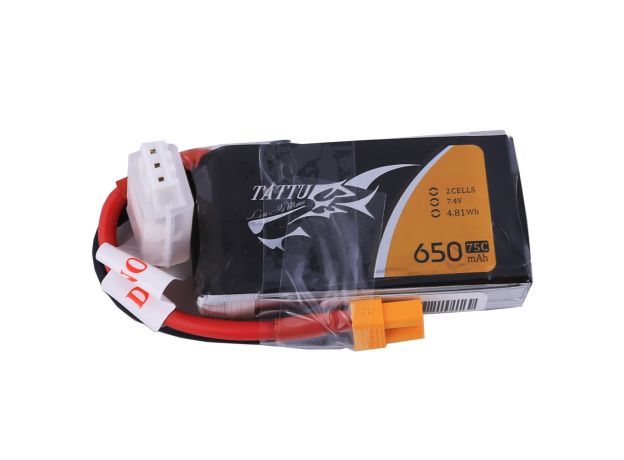Tattu 650mAh 2S 75C 7.4V LiPo Batarya | XT30 Konnektör | FPV Classic