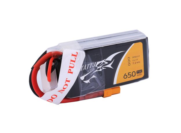 Tattu 650mAh 3S 75C 11.1V LiPo Batarya | XT30 Konnektör | FPV Classic