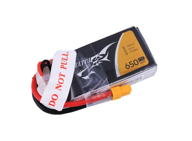 Tattu 650mAh 3S 75C 11.1V LiPo Batarya | XT30 Konnektör | FPV Classic