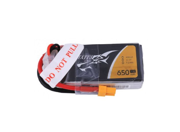 Tattu 650mAh 3S 75C 11.1V LiPo Batarya | XT30 Konnektör | FPV Classic