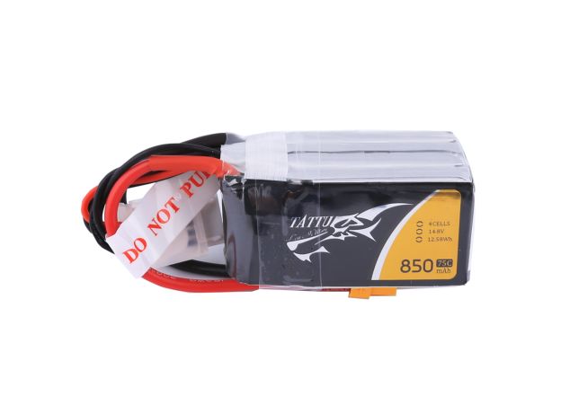 Tattu 850mAh 4S 75C 14.8V LiPo Batarya | XT60 Konnektör | FPV Classic