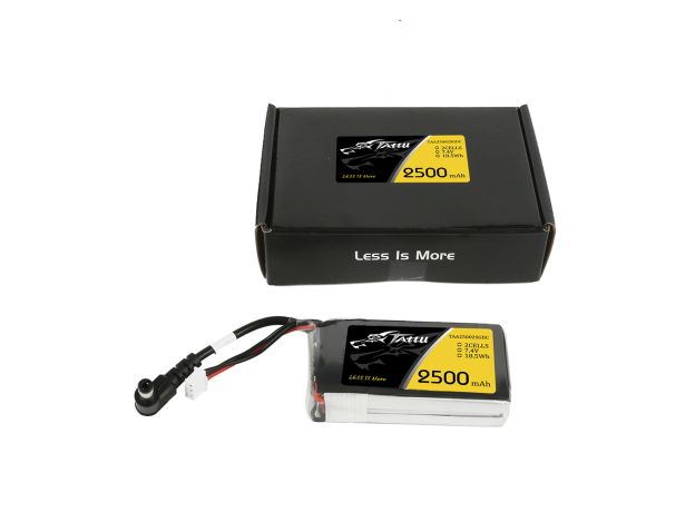 Tattu 2500mAh 2S 7.4V LiPo Batarya | DC 5.5mm Konnektör | TX&RX