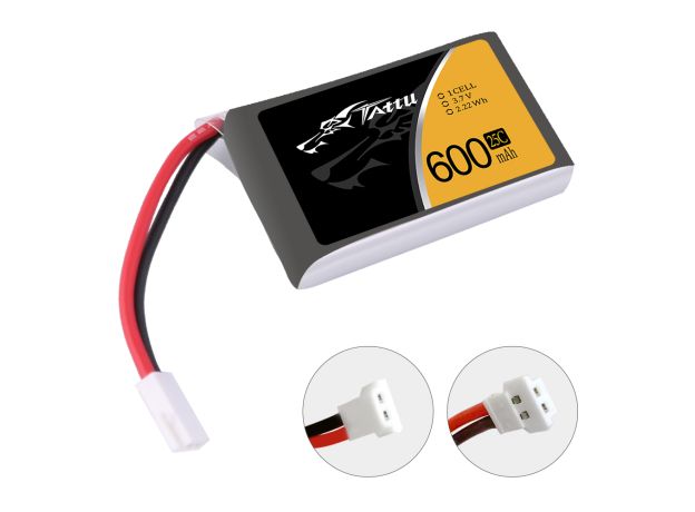 Tattu 600mAh 1S 25C 3.7V LiPo Batarya | Molex Konnektör | FPV Classic (6pcs)