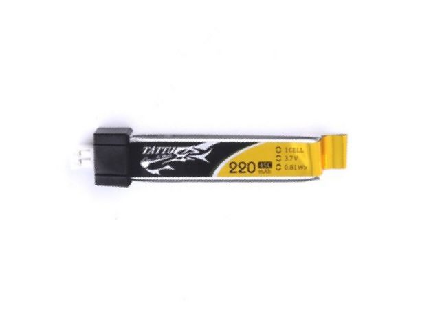Tattu 220mAh 1S 45C 3.7V LiPo Batarya | JST-PHR 2.0 Konnektör | FPV Classic (5pcs)