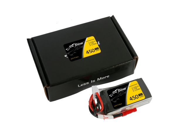 Tattu 450mAh 2S 75C 7.4V LiPo Batarya | JST-SYP Konnektör | FPV Classic