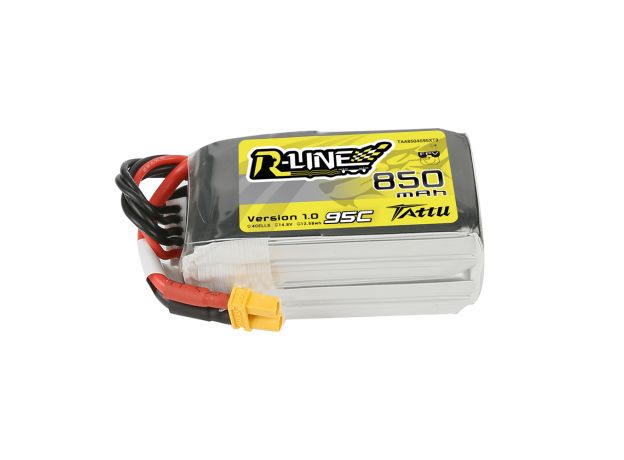 Tattu 850mAh 4S 95C 14.8V LiPo Batarya | XT30 Konnektör | R-Line 1.0