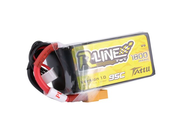 Tattu 1800mAh 4S 95C 14.8V LiPo Batarya | XT60 Konnektör | R-Line 1.0