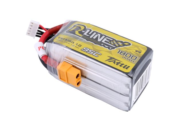 Tattu 1800mAh 4S 95C 14.8V LiPo Batarya | XT60 Konnektör | R-Line 1.0