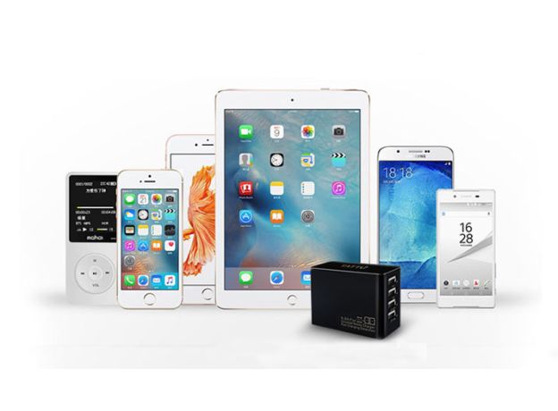 Tattu 34W 4 Portlu USB AC Adaptör 6.8A Wall Charger for iPhone, iPad, Samsung, Smartphones and Tablets