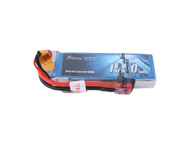 Gens ace 1550mAh 2S 45C 7.4V LiPo Batarya | Deans Konnektör | Air Classic (Non-G-Tech)