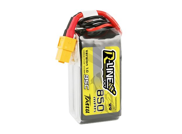Tattu 850mAh 4S 95C 14.8V LiPo Batarya | XT60 Konnektör | R-Line 1.0