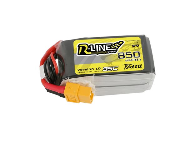 Tattu 850mAh 4S 95C 14.8V LiPo Batarya | XT60 Konnektör | R-Line 1.0