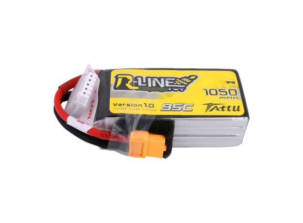 Tattu 1050mAh 4S 95C 14.8V LiPo Batarya | XT60 Konnektör | R-Line 1.0