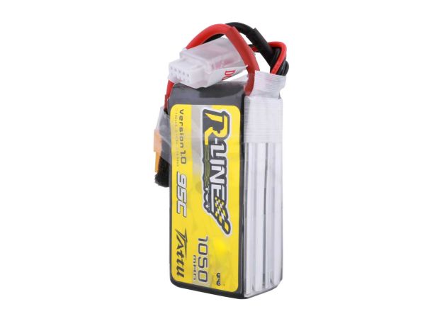 Tattu 1050mAh 4S 95C 14.8V LiPo Batarya | XT60 Konnektör | R-Line 1.0