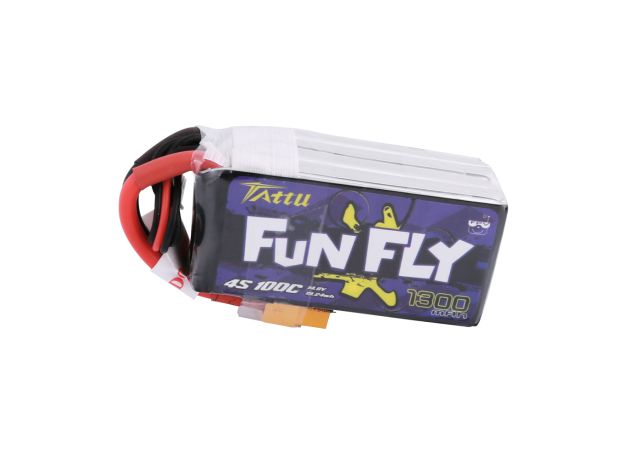Tattu 1300mAh 4S 100C 14.8V LiPo Batarya | XT60 Konnektör | FunFly